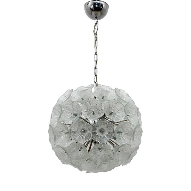 Sputnik Murano Glass Flowers Chandelier by Paolo Venini for Veart, 1960s For Sale