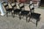 Vintage S Bent Bros Hitchcock Style Black Stenciled Dining Chairs Set of 4 For Sale - Image 12 of 18