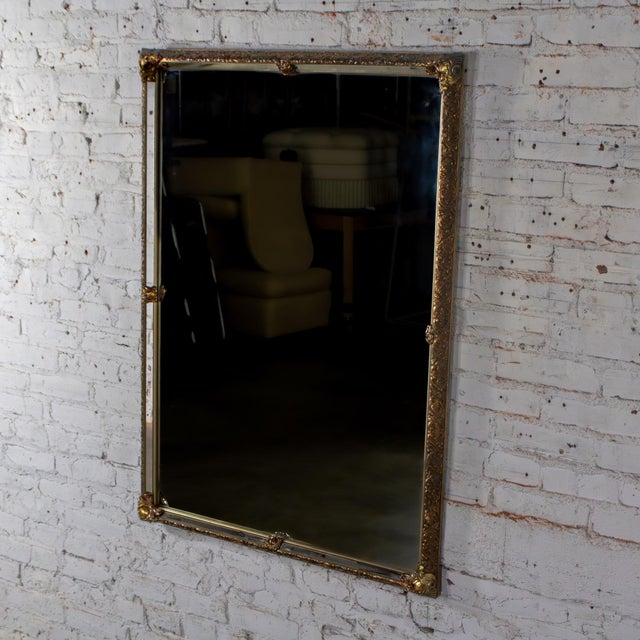 20th Century Neoclassic to Rococo Rectangular Large Wall Mirror With Ornate Gilded Frame For Sale - Image 12 of 18