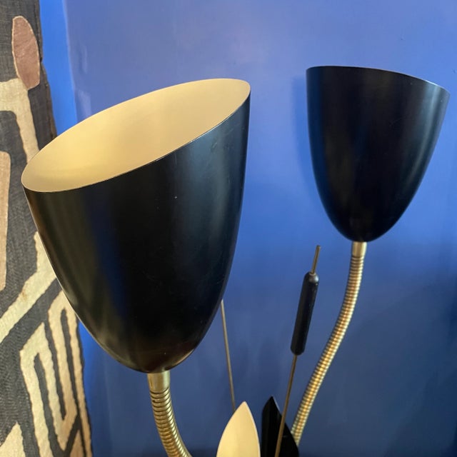 Vintage Gooseneck Calla Lily Lamp For Sale In Los Angeles - Image 6 of 11