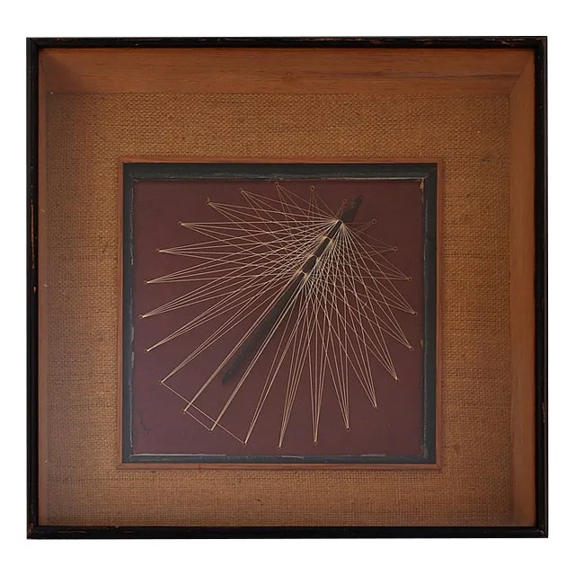 Vintage String Art Wall Hanging Sculpture, 1970s For Sale