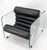 Fabio Lenci Fabio Lenci Hyaline Adjustable MCM Lounge Chair Glass Black Leather 1970s MINT! For Sale - Image 4 of 14