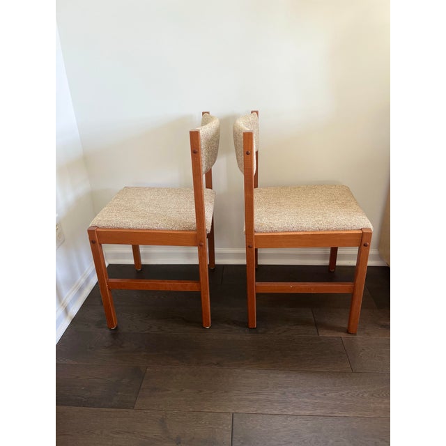 Mid-Century Modern Mid-Century Danish Modern Teak Dining Chairs by Fd Møbler - A Pair For Sale - Image 3 of 8