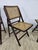 Folding Wooden Chairs with Raffia, 1970s, Set of 4 For Sale - Image 16 of 17