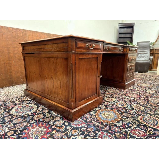 English Partners Desk from Globe Wernicke For Sale - Image 5 of 18