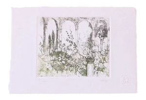 Giuseppe Giorgi - Landscape - Original Etching on Paper - 1980s
