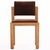 French Brutalist-style oak side chairs, circa 1960, featuring boldly constructed frames and fully tilting backs. The...