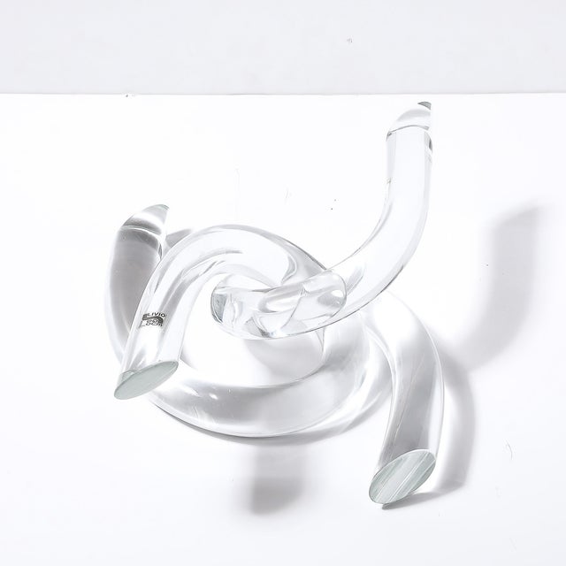 Glass Mid-Century Organic Interlocking Sculpture in Hand-Blown Murano Glass by Seguso For Sale - Image 7 of 16