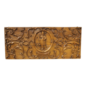 Finely Carved 18th Century French Oak Panel Depicting Saint Nicholas