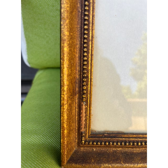 Cornflower Blue 1940s Sam Provenzano Water Color Painting, Framed For Sale - Image 8 of 9