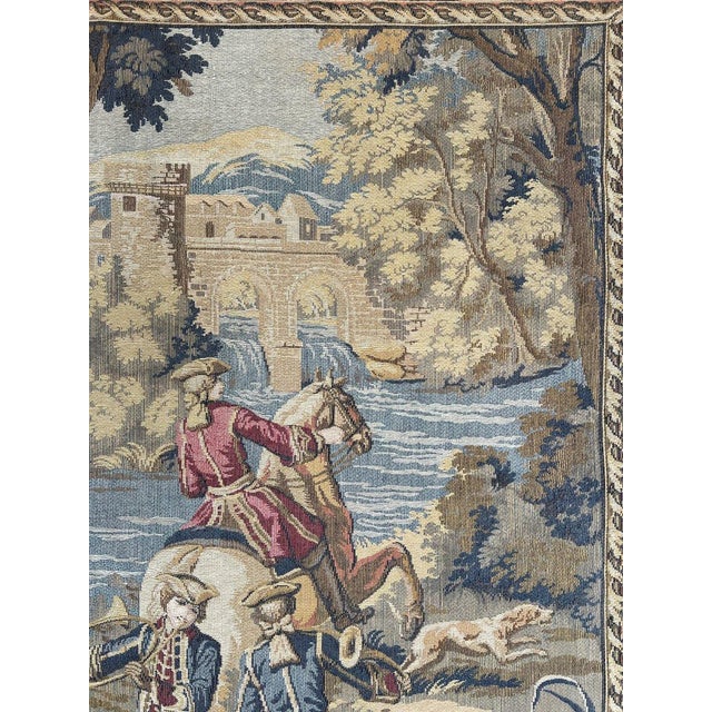 20th Century Wall Tapestry with Hunting Scene For Sale - Image 5 of 7