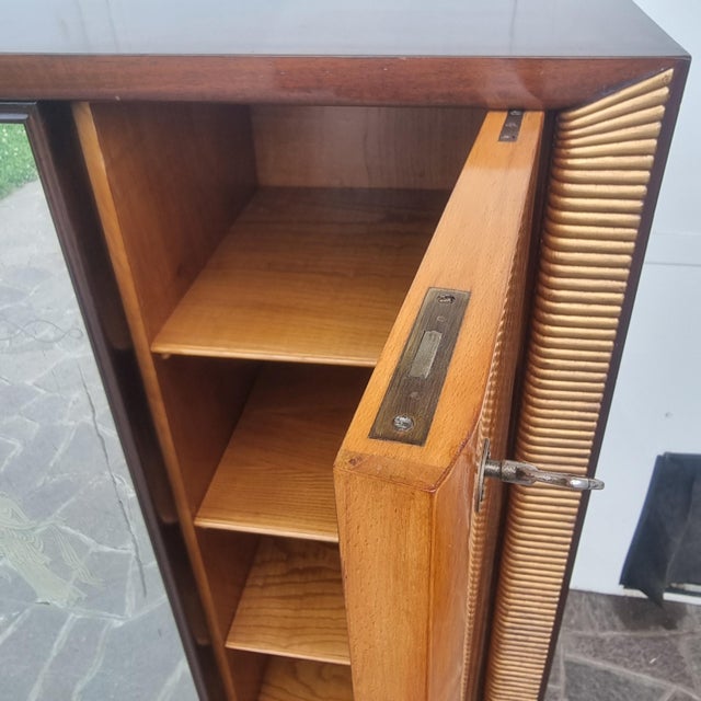 Brown Art Deco Walnut and Ash Bar Sideboard, 1940s For Sale - Image 8 of 13