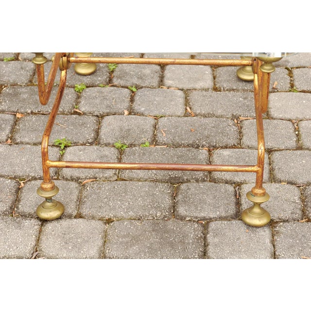 Midcentury Italian Vintage Brass Cocktail Table with Lucite Top and Looping Base For Sale - Image 12 of 12