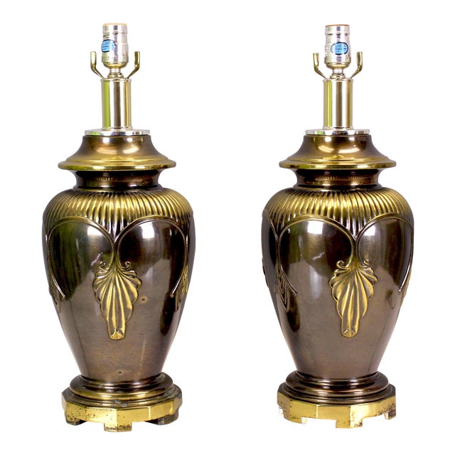 Mid Century Ginger Jar Table Lamps - A Pair For Sale