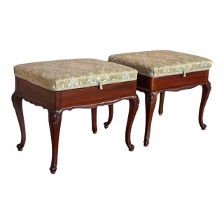 Pair of 20th Century Spanish Folding Up Footstools For Sale
