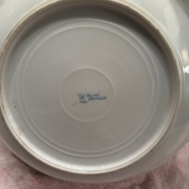 Antique Japanese Nippon Hand-Painted Porcelain Bowl Set - 3 Pieces For Sale - Image 4 of 10