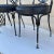 Metal Vintage Mid Century Modern Black Iron Kitchen Dining Set 4 Chairs Table 5 Pc Set For Sale - Image 7 of 12