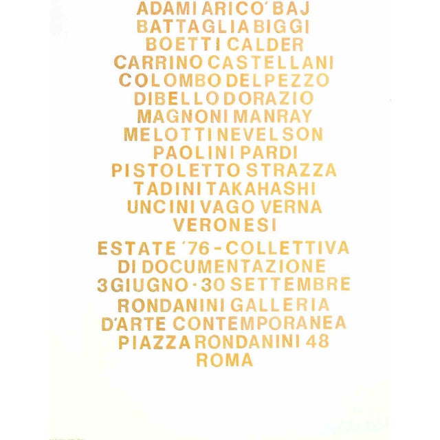 Summer '76 Collective Rondanini Exhibition Poster, 1976 For Sale