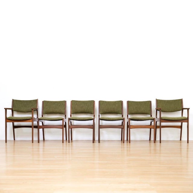 Set of Six Danish Modern Dining Chairs by Dyrlund Furniture For Sale In Los Angeles - Image 6 of 12
