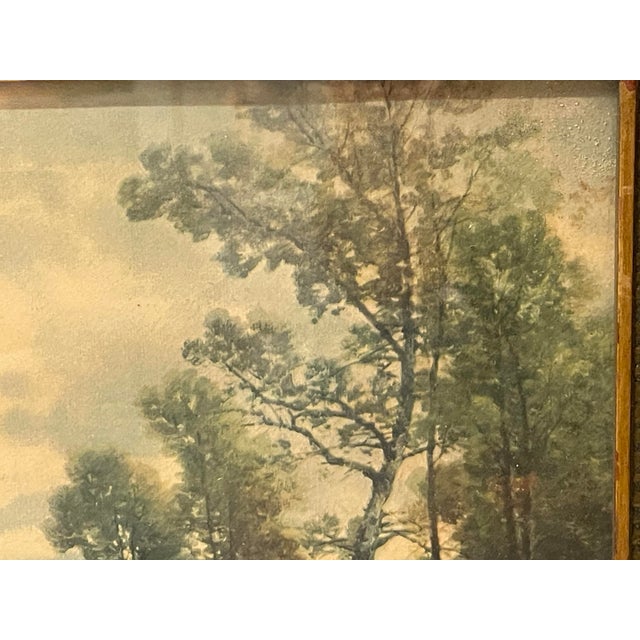 Antique Pastoral Watercolor Painting on Board, Signed Carl Weber For Sale - Image 12 of 12