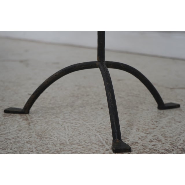 1980s Baker Wrought Iron Industrial Middletown Floor Lamp For Sale - Image 9 of 11