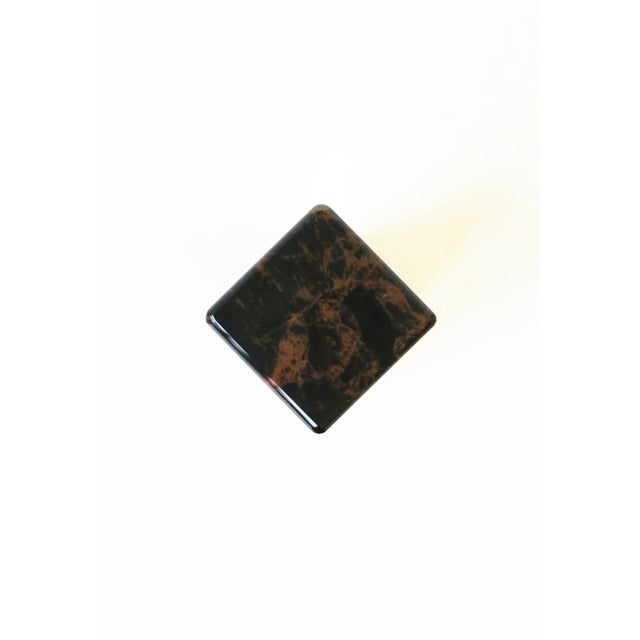 Postmodern Black Marble Desk Pen Pencil Holder, 1990s For Sale - Image 11 of 12