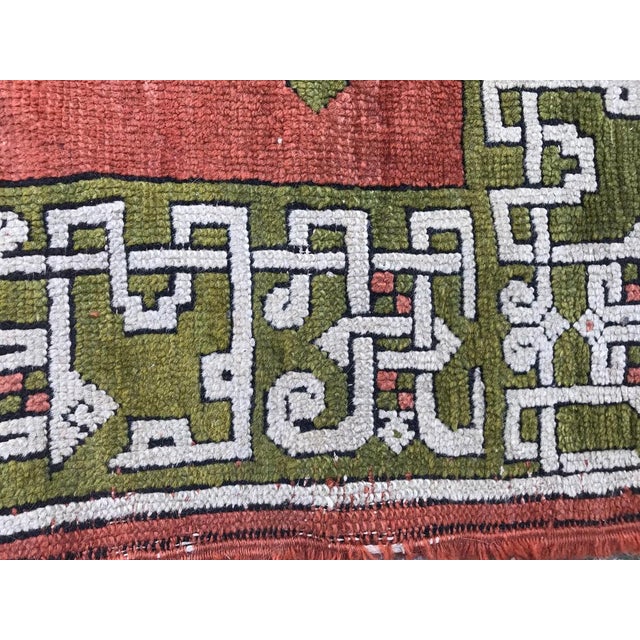 Vintage Turkish Square Ushak Rug, 1920s For Sale - Image 9 of 14