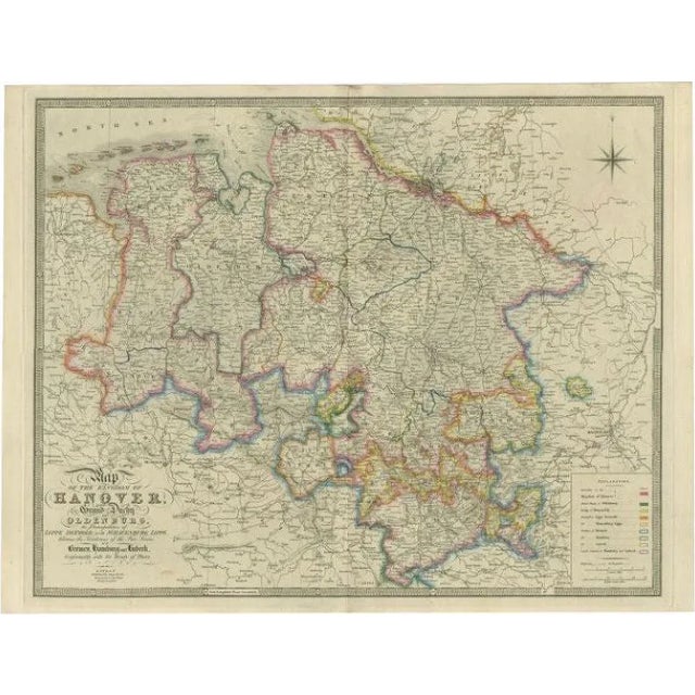 Antique Map of Northern Germany by Wyld, 1840 For Sale