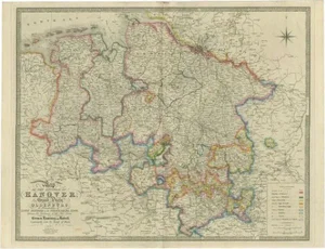 Antique Map of Northern Germany by Wyld, 1840