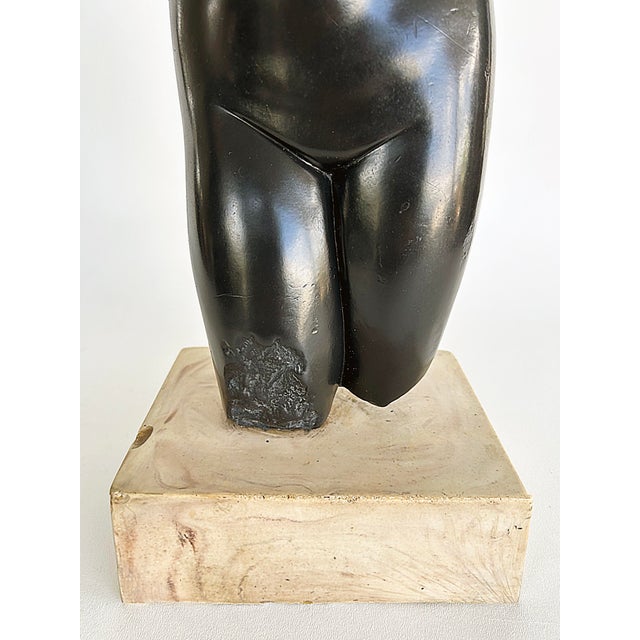Late 20th Century Alva Studios Aphrodite Sculpture Copy, Museum of Modern Art New York & Pedestal - Set of 2 For Sale - Image 15 of 16