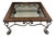 Thomasville Leather, Iron & Glass Top Coffee Table For Sale