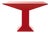 Mettsass Table in Red Metal and Glass by Ettore Sottsass For Sale