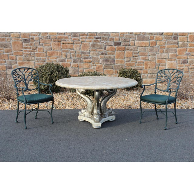 Maitland-Smith Silver Giltwood Dolphin Table For Sale - Image 18 of 18