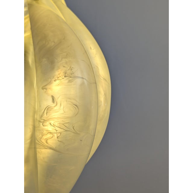 Plastic Hollywood Regency Canadian Opalescent Acrylic Glass Table Lamp by Maison Rougier, 1970s For Sale - Image 7 of 14