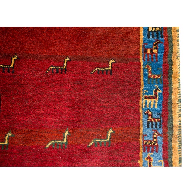 Textile Vintage Gabbeh Rug For Sale - Image 7 of 13