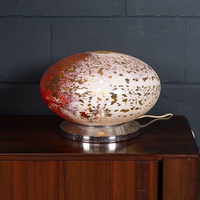 Vintage Italian Murano Art Glass Table Lamp, 1970 For Sale - Image 6 of 11