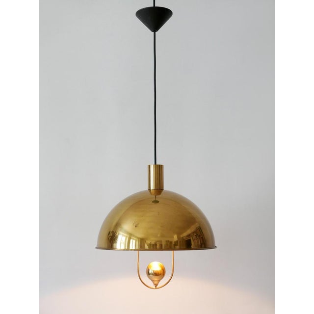 Mid-Century Modern Brass Pendant Lamp by Florian Schulz, Germany, 1970s For Sale - Image 4 of 18
