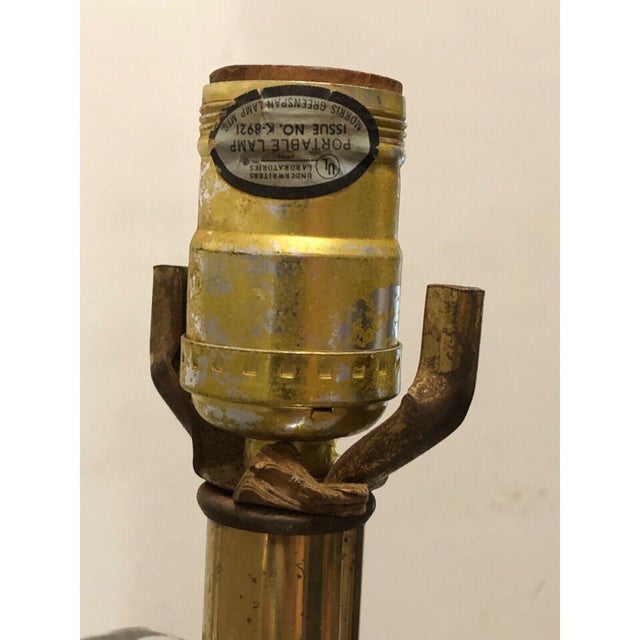 Mid 20th Century Vintage Ice Glass Table Lamp Underwriters Laboratories Morris Greenspan Modern For Sale - Image 5 of 8