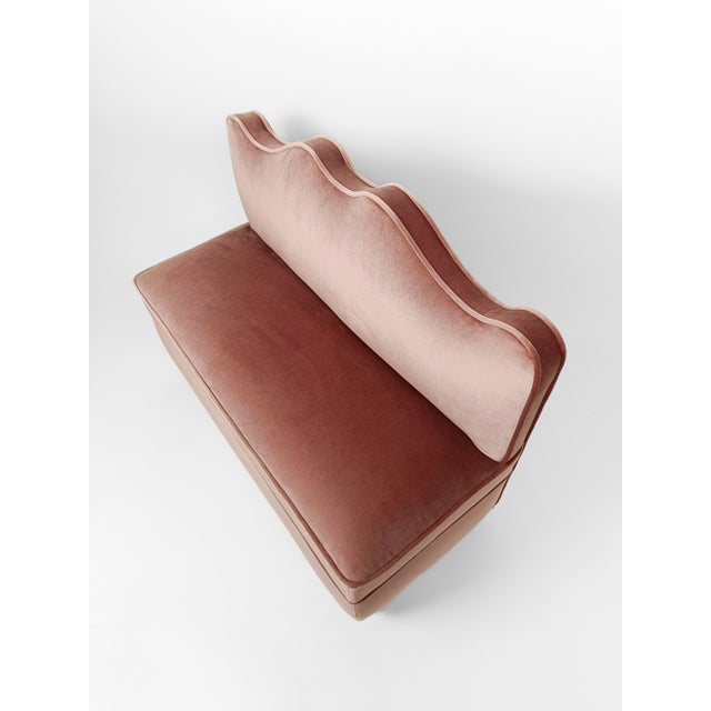 Mid-Century Upholstered Bench with Wavy Backrest in the style of Paolo Buffa, 1950s For Sale - Image 13 of 15