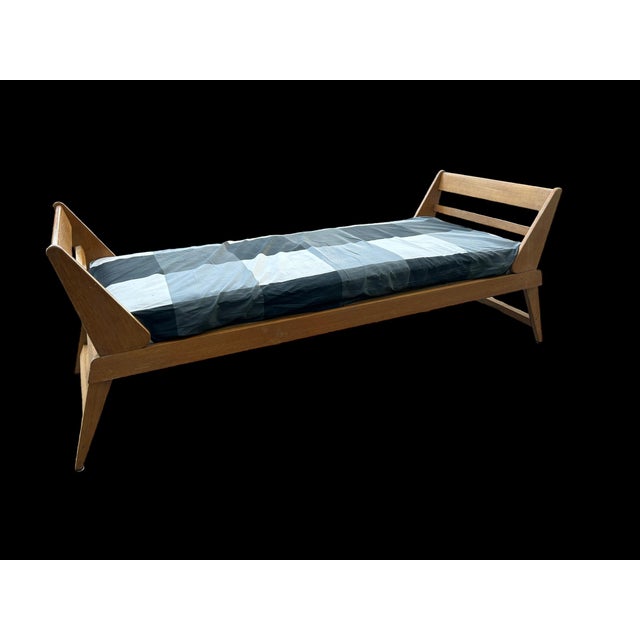 Wood Daybed attributed to René Jean Caillette, 1950s For Sale - Image 7 of 15