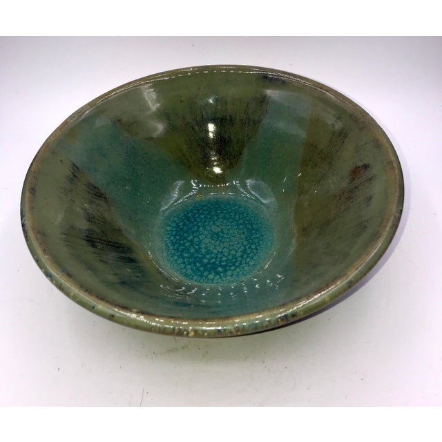 Contemporary 1960s Vintage Asian Modern Pottery Bowl For Sale - Image 3 of 9
