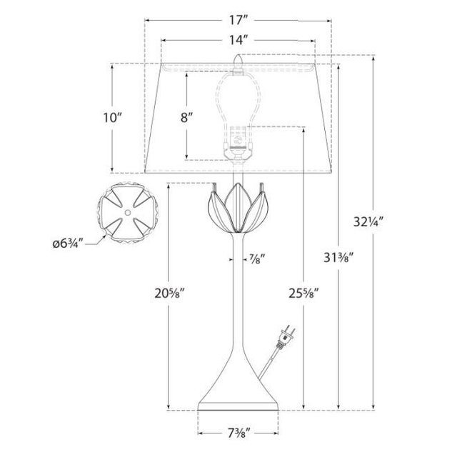 Transitional Julie Neill for Visual Comfort Signature Alberto Large Table Lamp in Antique Gold Leaf with Linen Shade For Sale - Image 3 of 3