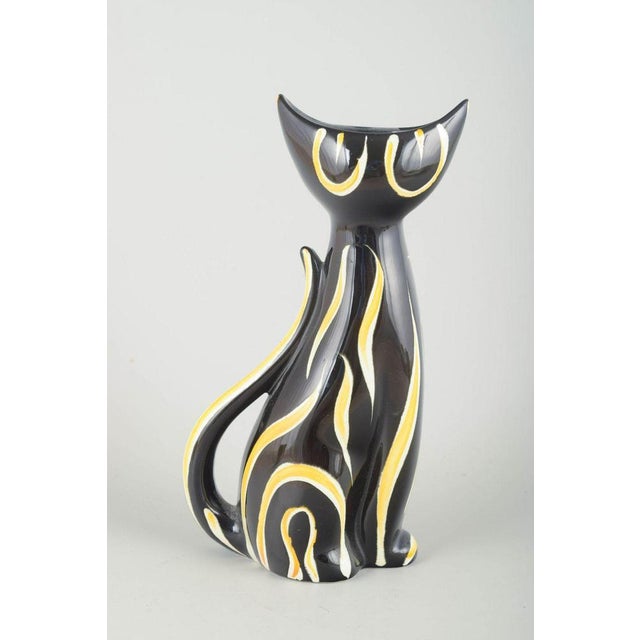 Ceramic Vase Shaped as a Cat. West Germany, 1970s For Sale - Image 3 of 5