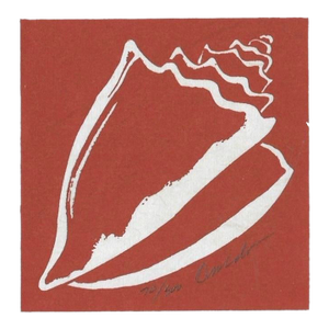 1970s James Omohundro Conch Shell Serigraph