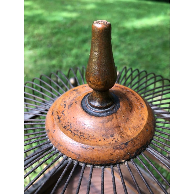Wood Antique European Wooden/Wire Domed Birdcage For Sale - Image 7 of 10