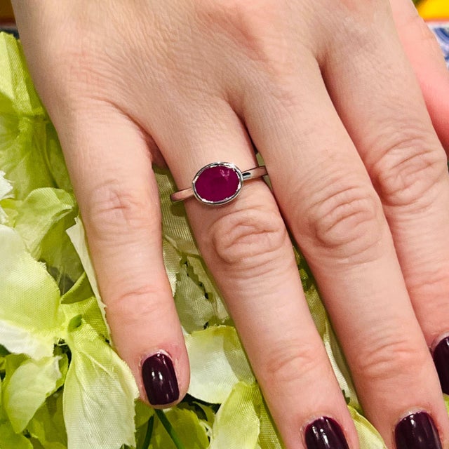 Natural Ruby Ring 6.5 14k White Gold 2.38 TCW Certified For Sale - Image 14 of 16