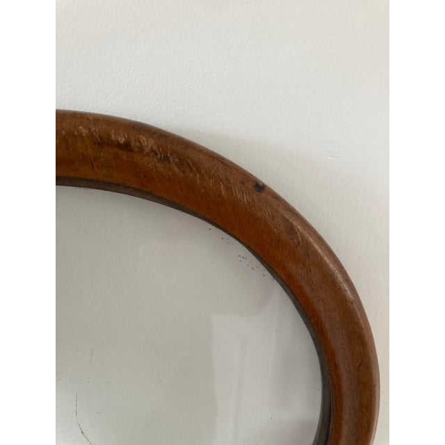 Large Antique Mahogany Magnifying Glass For Sale - Image 9 of 11