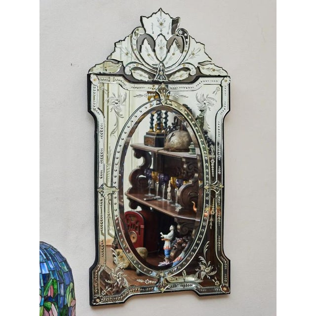 Large Venetian Mirror, 1950s For Sale - Image 3 of 3