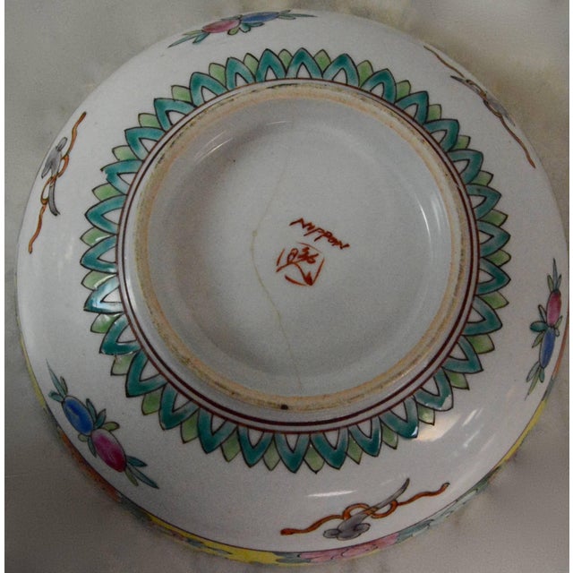 Asian Early 20th Century Nippon Porcelain Oriental Bowl For Sale - Image 3 of 7