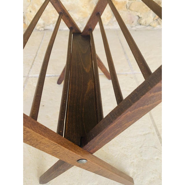 Mid-Century Folding Magazine Rack attributed to Cees Braakman, 1960s For Sale - Image 9 of 18